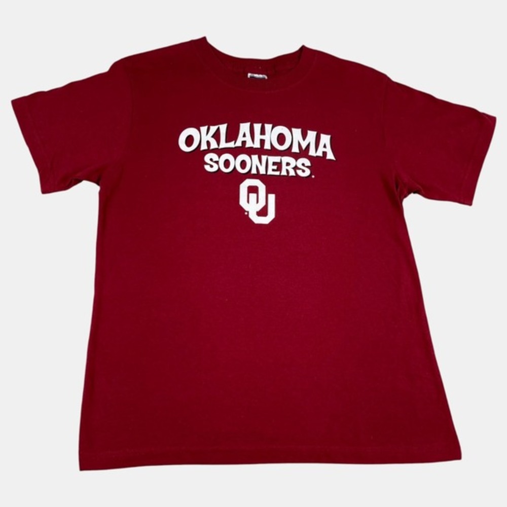 Kid N' Me Shirt Kids Red Oklahoma Sooners OU Logo NCAA Graphic Tee Size Large